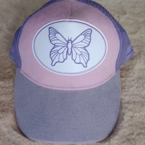 Butterfly Patch Trucker Hat Steve Madden NWT Purple/Pink/White NWT